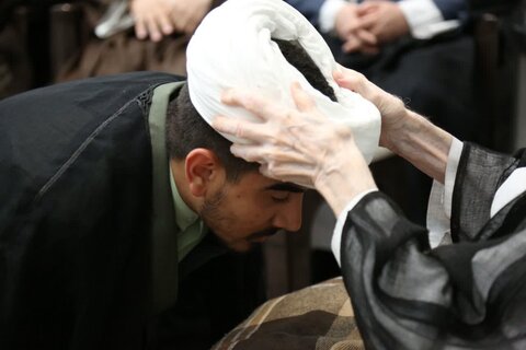 مجلس عمامه گذاری ولادت پیامبر اکرم «صلی الله علیه وآله» و حضرت امام صادق «علیه‌السلام» با حضور آیت الله العظمی شبیری زنجانی