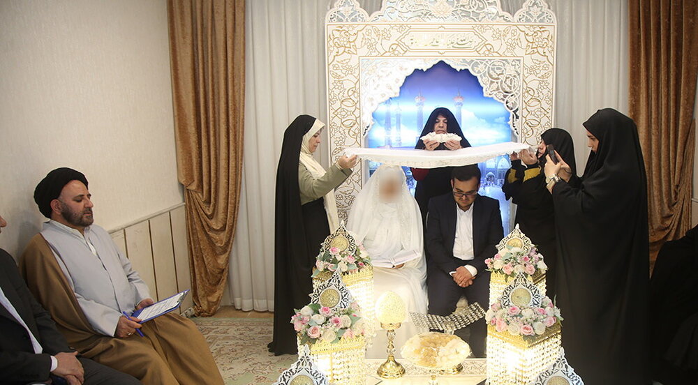 پیوند آسمانی ۲۱۰ زوج جوان در حرم حضرت فاطمه معصومه(س)