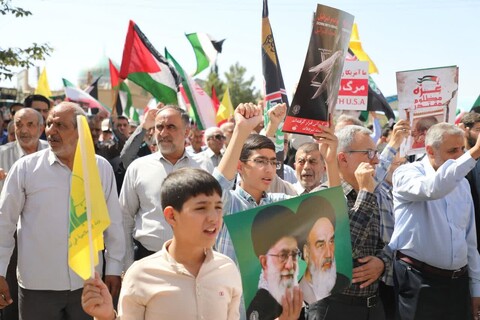 تصاویر/ راهپیمایی امت رسول‌الله(ص) در حمایت از جبهه مقاومت و اعلام خشم و انزجار از جنایات رژیم صهیونیستی