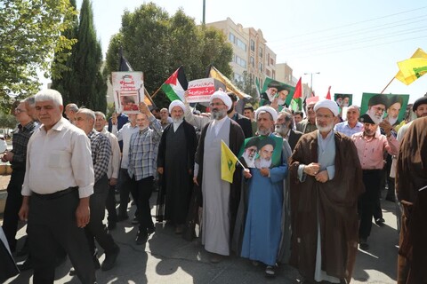 تصاویر/ راهپیمایی امت رسول‌الله(ص) در حمایت از جبهه مقاومت و اعلام خشم و انزجار از جنایات رژیم صهیونیستی