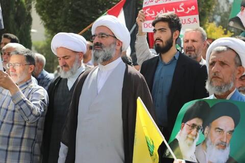 تصاویر/ راهپیمایی امت رسول‌الله(ص) در حمایت از جبهه مقاومت و اعلام خشم و انزجار از جنایات رژیم صهیونیستی