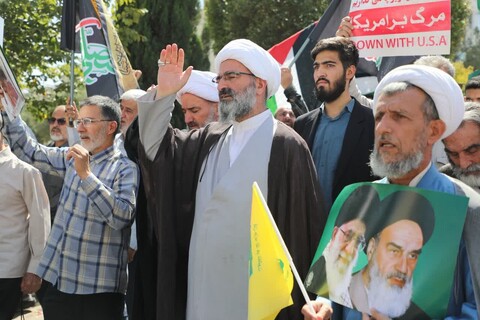 تصاویر/ راهپیمایی امت رسول‌الله(ص) در حمایت از جبهه مقاومت و اعلام خشم و انزجار از جنایات رژیم صهیونیستی