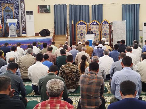 تصاویر/ آیین عبادی سیاسی نمازجمعه عسلویه