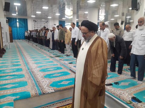 نمازجمعه امروز شهر جم به روایت تصویر