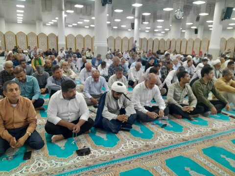 نمازجمعه امروز شهر جم به روایت تصویر