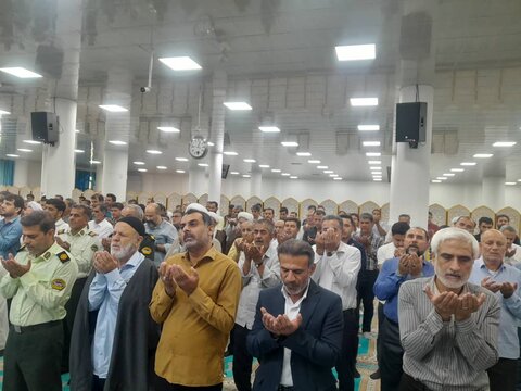 نمازجمعه امروز شهر جم به روایت تصویر