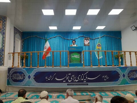 نمازجمعه امروز شهر جم به روایت تصویر