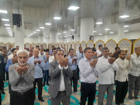 نمازجمعه امروز شهر جم به روایت تصویر