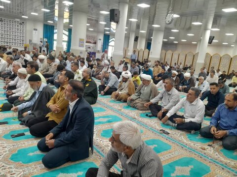 نمازجمعه امروز شهر جم به روایت تصویر