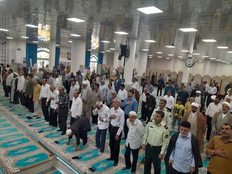 نمازجمعه امروز شهر جم به روایت تصویر