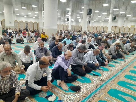 نمازجمعه امروز شهر جم به روایت تصویر