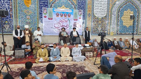 آیین عمامه گذاری طلاب مدرسه علمیه حضرت قائم(عج) شهرستان حمیدیه