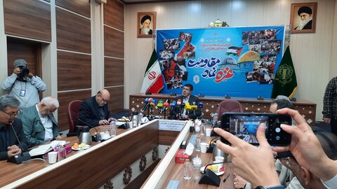 تصاویر/ نشست خبری گرامیداشت سالگرد طوفان‌ الاقصی