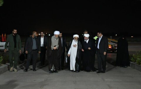 تصاویر|  استقبال از آیت‌الله شب‌زنده‌دار در فرودگاه شهید دستغیب شیراز