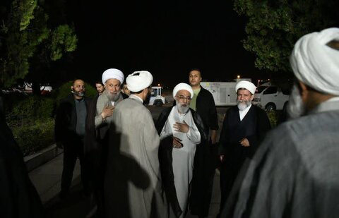 تصاویر|  استقبال از آیت‌الله شب‌زنده‌دار در فرودگاه شهید دستغیب شیراز