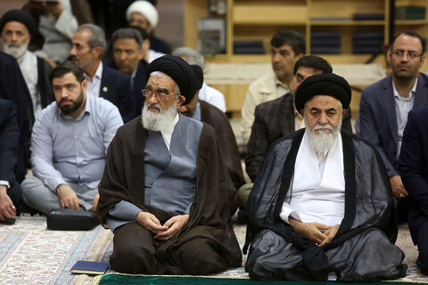 تصاویر/آیین خطبه‌خوانی در آستانه سالروز ورود بانوی کرامت به قم