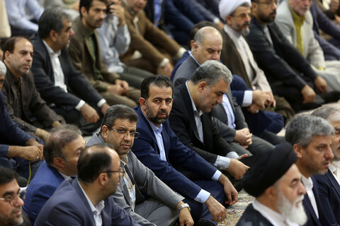 تصاویر/آیین خطبه‌خوانی در آستانه سالروز ورود بانوی کرامت به قم