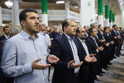 تصاویر/آیین خطبه‌خوانی در آستانه سالروز ورود بانوی کرامت به قم