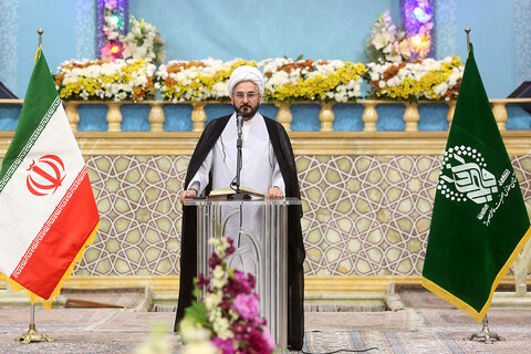 تصاویر/آیین خطبه‌خوانی در آستانه سالروز ورود بانوی کرامت به قم