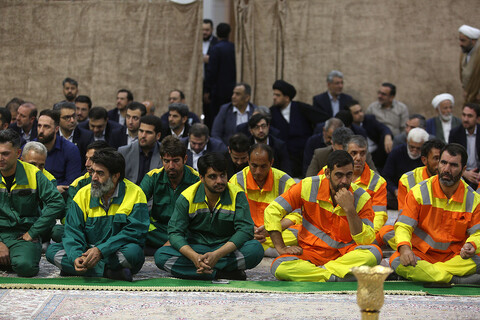 تصاویر/آیین خطبه‌خوانی در آستانه سالروز ورود بانوی کرامت به قم