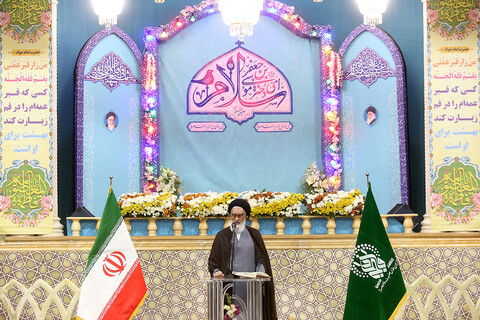 تصاویر/آیین خطبه‌خوانی در آستانه سالروز ورود بانوی کرامت به قم