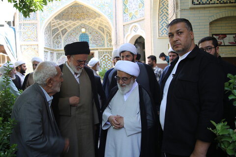 تصاویر| بازدید آیت الله شب زنده دار از مدرسه علمیه محمودیه شیراز