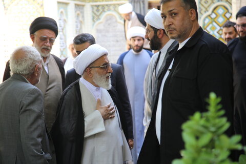 تصاویر| بازدید آیت الله شب زنده دار از مدرسه علمیه محمودیه شیراز