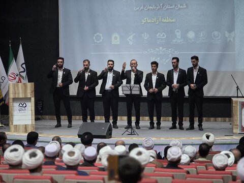 تصاویر/ همایش وحدت علمای شیعه و سنی شمال آذربایجان غربی