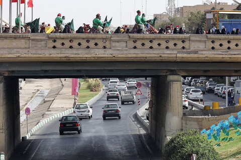 تصاویر/  آیین استقبال ورود کاروان نمادین حضرت فاطمه معصومه سلام‌الله علیها به شهر مقدس قم