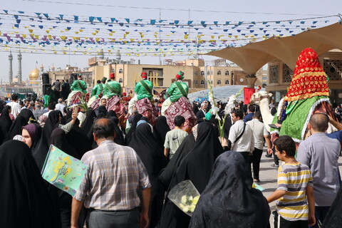 تصاویر/  آیین استقبال ورود کاروان نمادین حضرت فاطمه معصومه سلام‌الله علیها به شهر مقدس قم