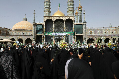 تصاویر/  آیین استقبال ورود کاروان نمادین حضرت فاطمه معصومه سلام‌الله علیها به شهر مقدس قم