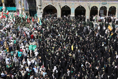 تصاویر/  آیین استقبال ورود کاروان نمادین حضرت فاطمه معصومه سلام‌الله علیها به شهر مقدس قم