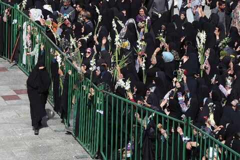 تصاویر/  آیین استقبال ورود کاروان نمادین حضرت فاطمه معصومه سلام‌الله علیها به شهر مقدس قم