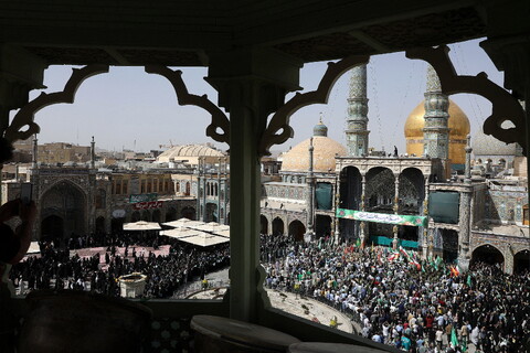 تصاویر/  آیین استقبال ورود کاروان نمادین حضرت فاطمه معصومه سلام‌الله علیها به شهر مقدس قم