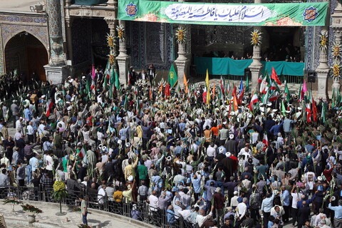 تصاویر/  آیین استقبال ورود کاروان نمادین حضرت فاطمه معصومه سلام‌الله علیها به شهر مقدس قم