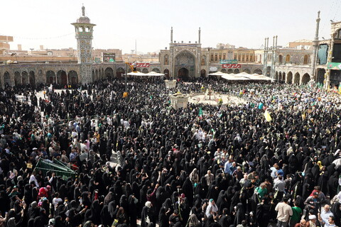 تصاویر/  آیین استقبال ورود کاروان نمادین حضرت فاطمه معصومه سلام‌الله علیها به شهر مقدس قم