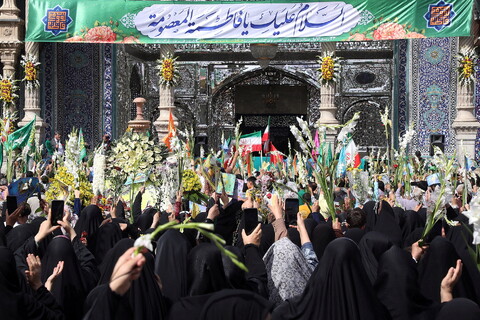 تصاویر/  آیین استقبال ورود کاروان نمادین حضرت فاطمه معصومه سلام‌الله علیها به شهر مقدس قم