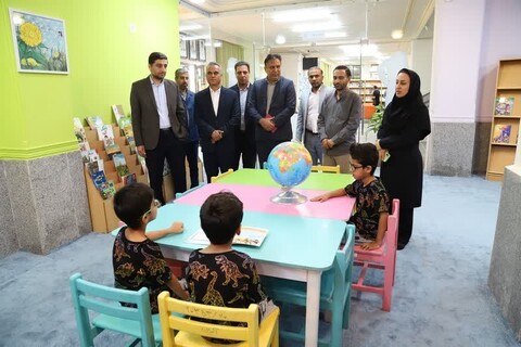 تصاویری زیبا از بازطراحی و نوسازی کتابخانه غدیر کنگان