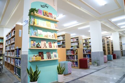 تصاویری زیبا از بازطراحی و نوسازی کتابخانه غدیر کنگان