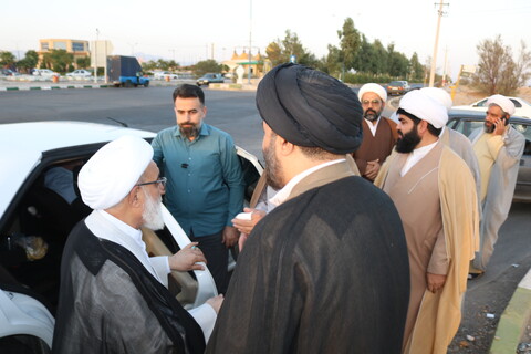 تصاویر/ استقبال مسئولان حوزوی استان سمنان از آیت الله شب زنده دار و ادای احترام به مقام شامخ شهدا در گلزار شهدای امامزاده یحیی(ع)