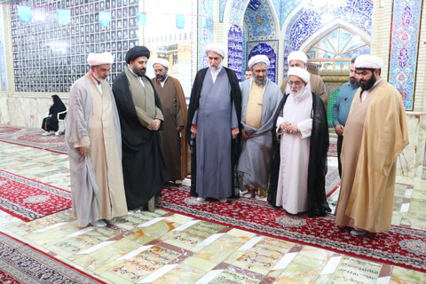 تصاویر/ استقبال مسئولان حوزوی استان سمنان از آیت الله شب زنده دار و ادای احترام به مقام شامخ شهدا در گلزار شهدای امامزاده یحیی(ع)