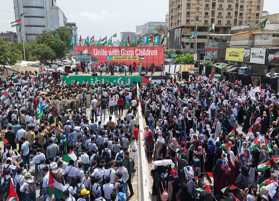 جماعتِ اسلامی پاکستان کا فلسطینی بچوں سے اظہارِ یکجہتی؛ چلڈرن غزہ مارچ کا انعقاد/لاکھوں افراد کی شرکت