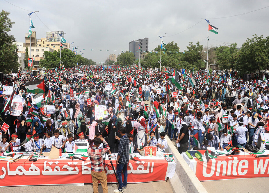 برگزاری راهپیمایی بزرگ «کودکان غزه» در شهر کراچی پاکستان