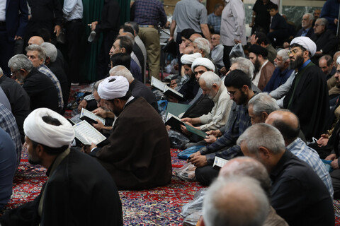 تصاویر / مراسم ترحیم مرحوم سید سجاد فاضلیان در مسجد مهدیه همدان