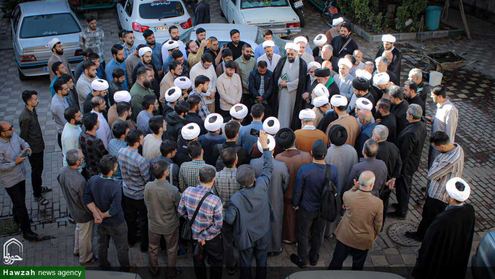 تصاویر/عرض تسلیت و ابراز همدردی علما و روحانیون همدان با حجت الاسلام  فاضلیان