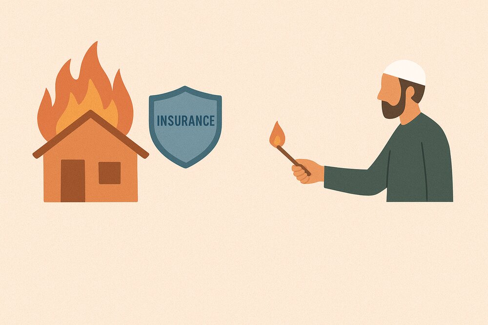 Deliberately torch a house for receiving compensation