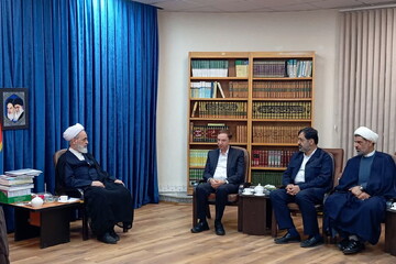 تصاویر/ دیدار مدیر عامل بانک دی با آیت‌الله اعرافی