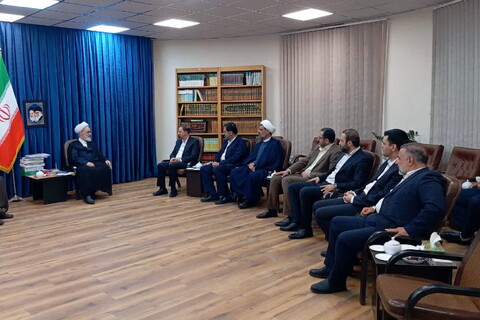 تصاویر/ دیدار مدیر عامل بانک دی با آیت‌الله اعرافی