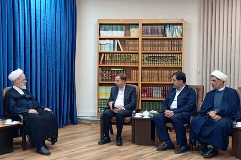 تصاویر/ دیدار مدیر عامل بانک دی با آیت‌الله اعرافی