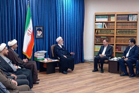 تصاویر/ دیدار مدیر عامل بانک دی با آیت‌الله اعرافی